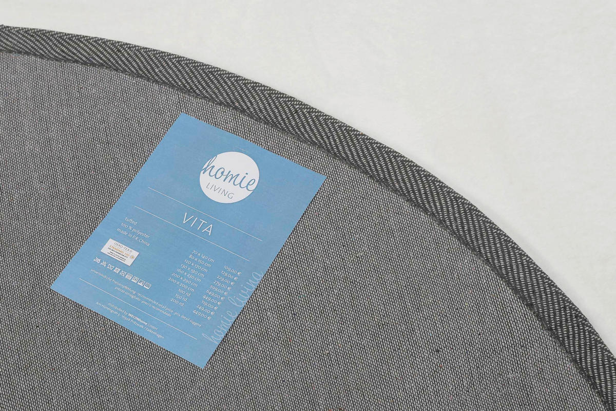 HOCHFLORTEPPICH 200 cm Vita Creme rund  - Creme, Basics, Textil (200cm)