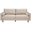 SCHLAFSOFA in Samt Naturfarben  - Schwarz/Naturfarben, Konventionell, Holz/Textil (220/95/98cm) - MID.YOU