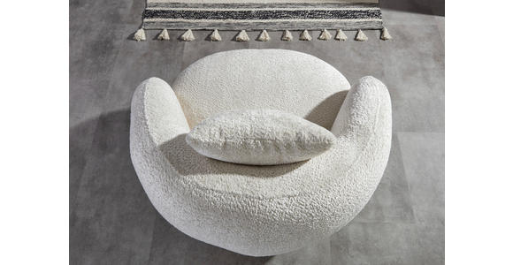 COCKTAILSESSEL Chenille Creme - Creme/Schwarz, LIFESTYLE, Textil/Metall (101/79/96cm) - Xora
