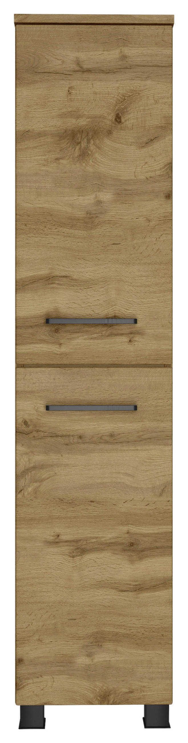 MIDISCHRANK 30/130/35 cm  - Eichefarben/Schwarz, MODERN, Holzwerkstoff/Metall (30/130/35cm) - Held