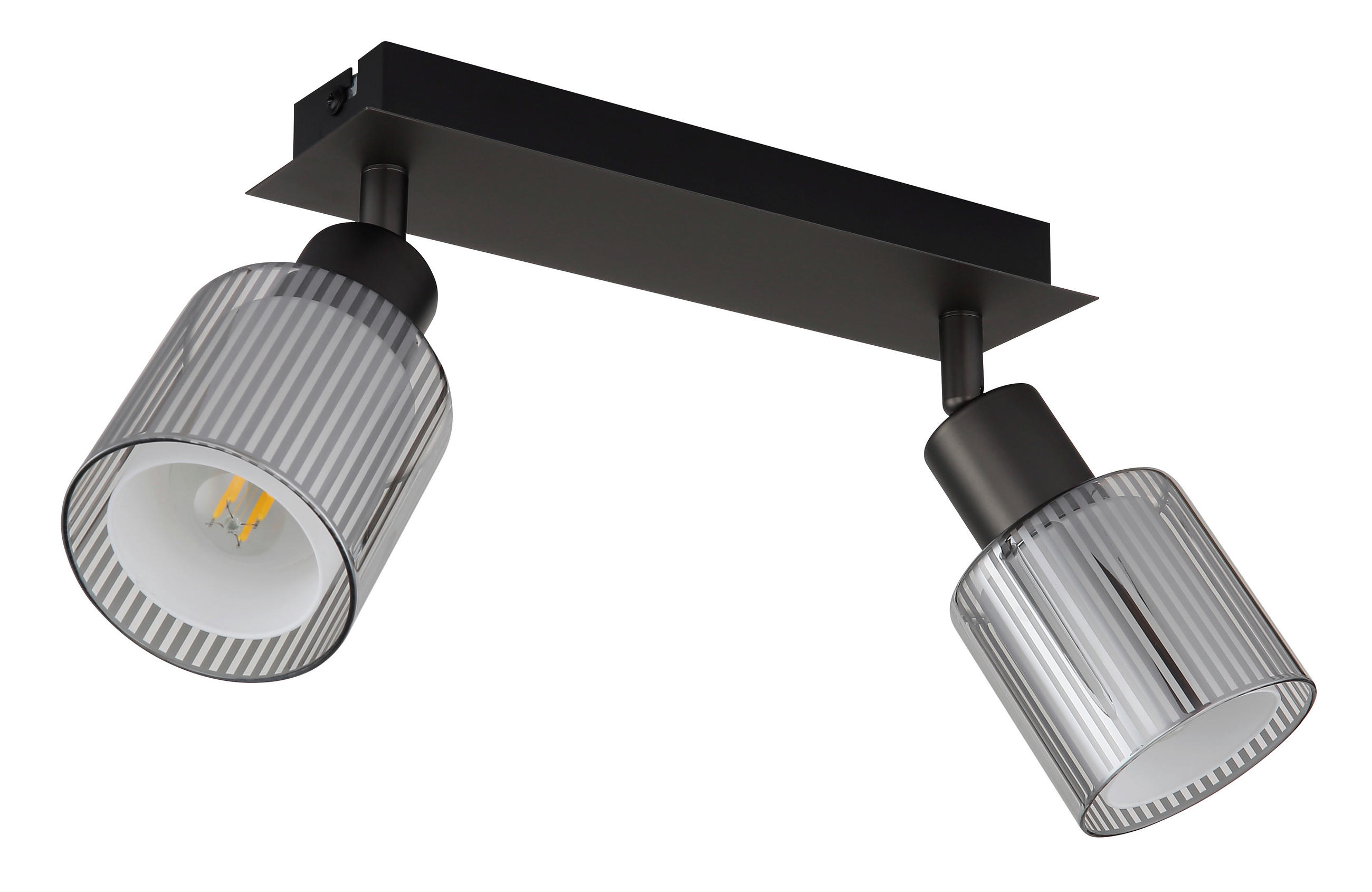 STRAHLER 28/8/18,6 cm   - Schwarzchrom/Weiß, Basics, Glas/Metall (28/8/18,6cm) - Globo