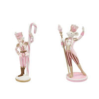 NUSSKNACKERFIGUR - Pink/Gelb, Trend, Kunststoff - X-Mas