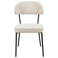 STOL, les, kovina, tekstil bež  - črna/bež, Design, kovina/tekstil (46/83,5/58cm) - Hom`in