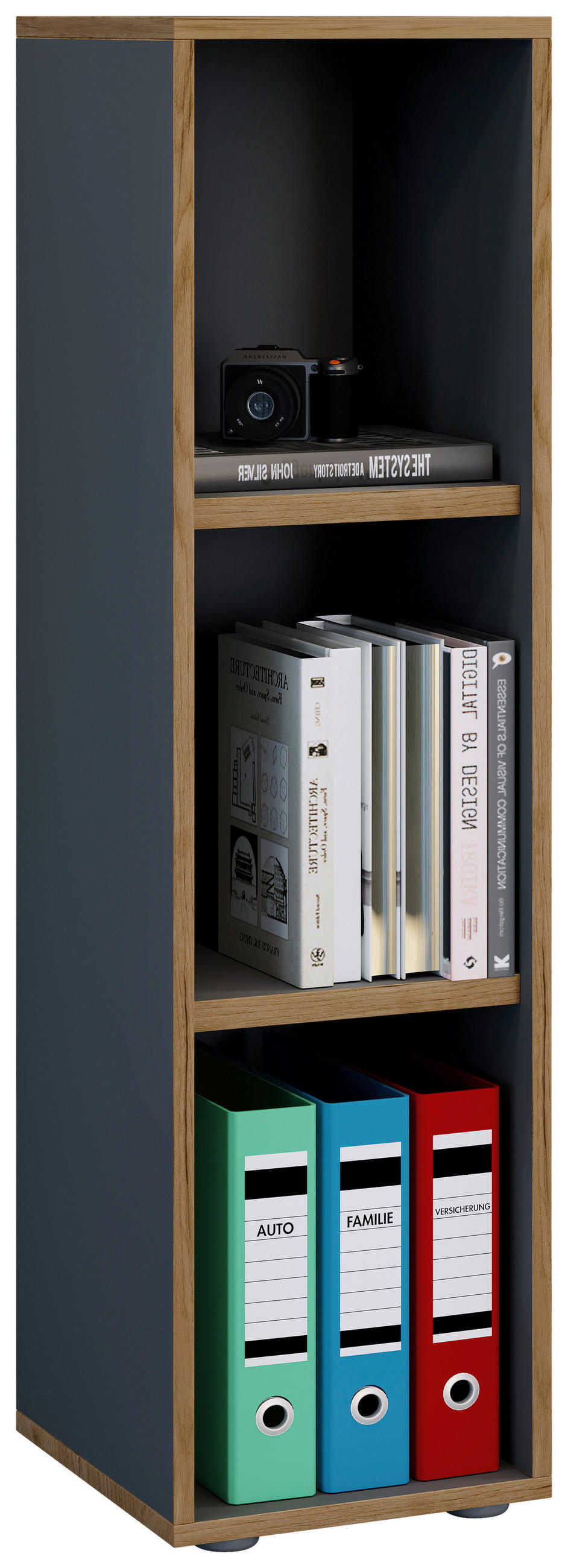 AKTENREGAL 30/110/33 cm  - Honigeiche/Anthrazit, Design, Holzwerkstoff/Kunststoff (30/110/33cm) - MID.YOU