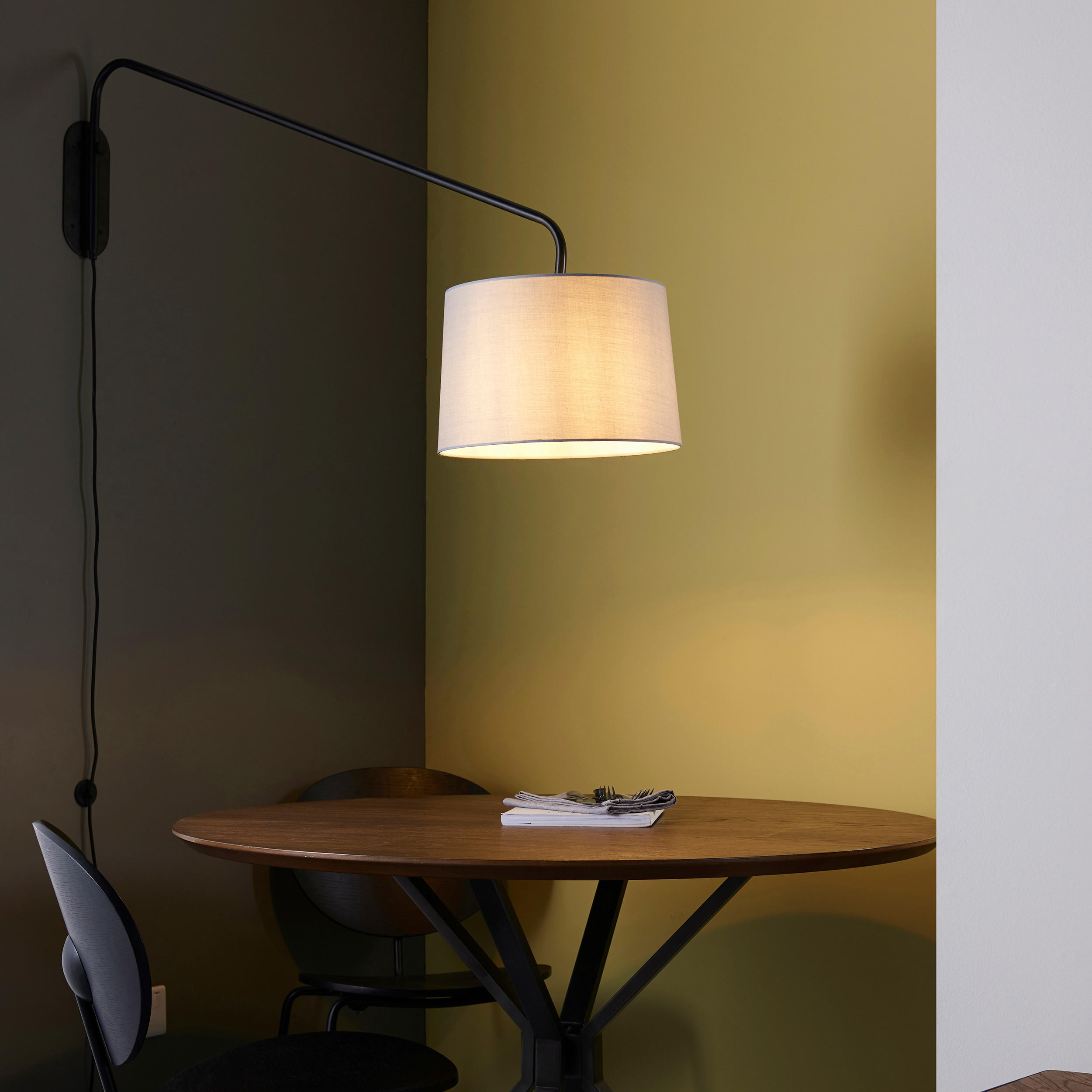 WANDLEUCHTE Endon Carlson 118,60/63/35 cm   - Bronzefarben, KONVENTIONELL, Textil (118,60/63/35cm) - ENDON