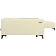 ECKSOFA  in Chenille Creme  279/222 cm  - Creme/Schwarz, KONVENTIONELL, Kunststoff/Textil (279/222cm) - Hom`in