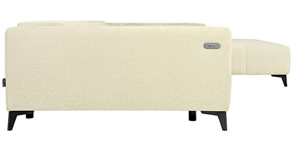 ECKSOFA  in Chenille Creme  279/222 cm  - Creme/Schwarz, KONVENTIONELL, Kunststoff/Textil (279/222cm) - Hom`in