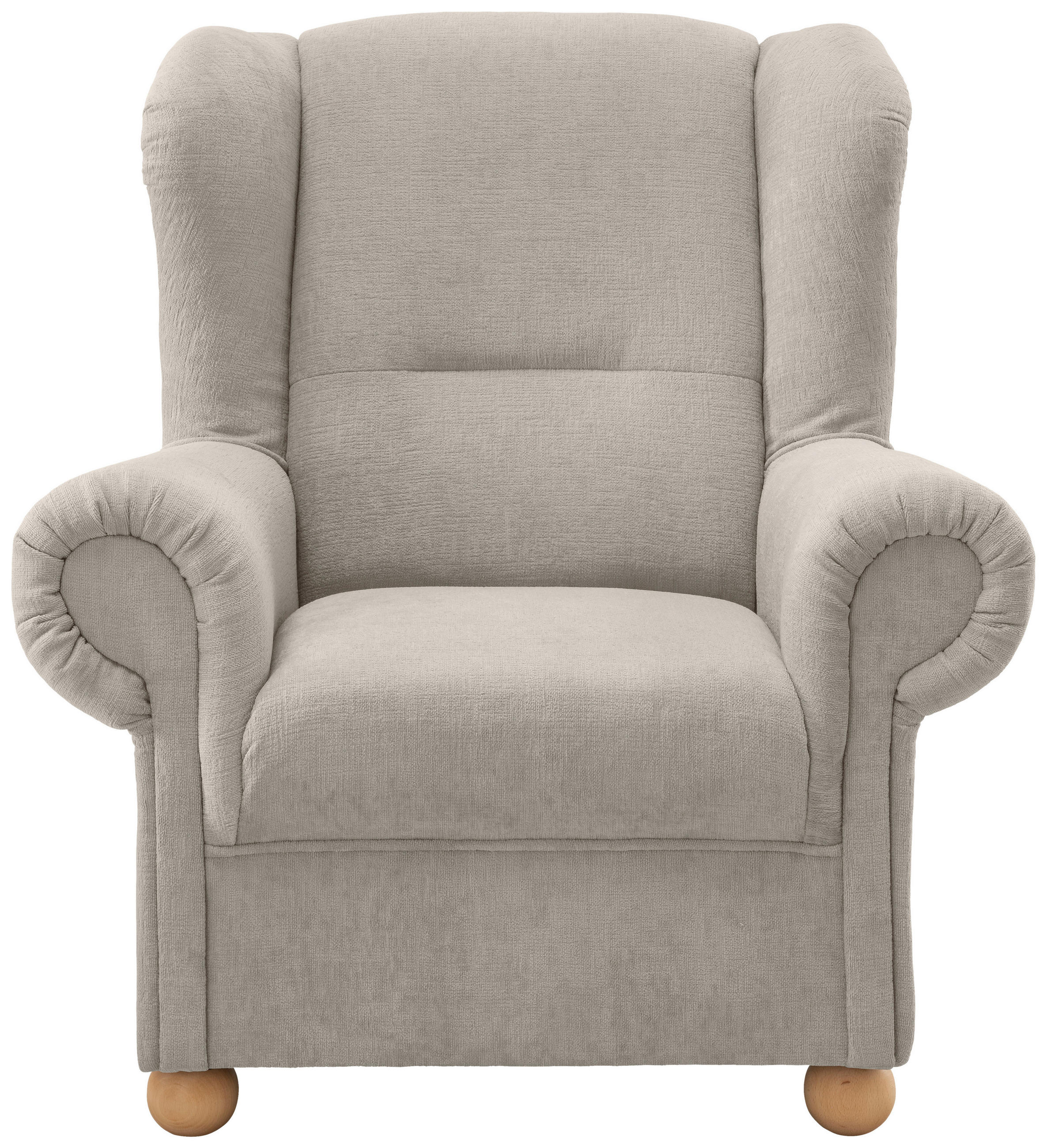OHRENSESSEL Mikrofaser Weiß  - Wildeiche/Weiß, KONVENTIONELL, Holz/Textil (92/102/89cm) - Livetastic