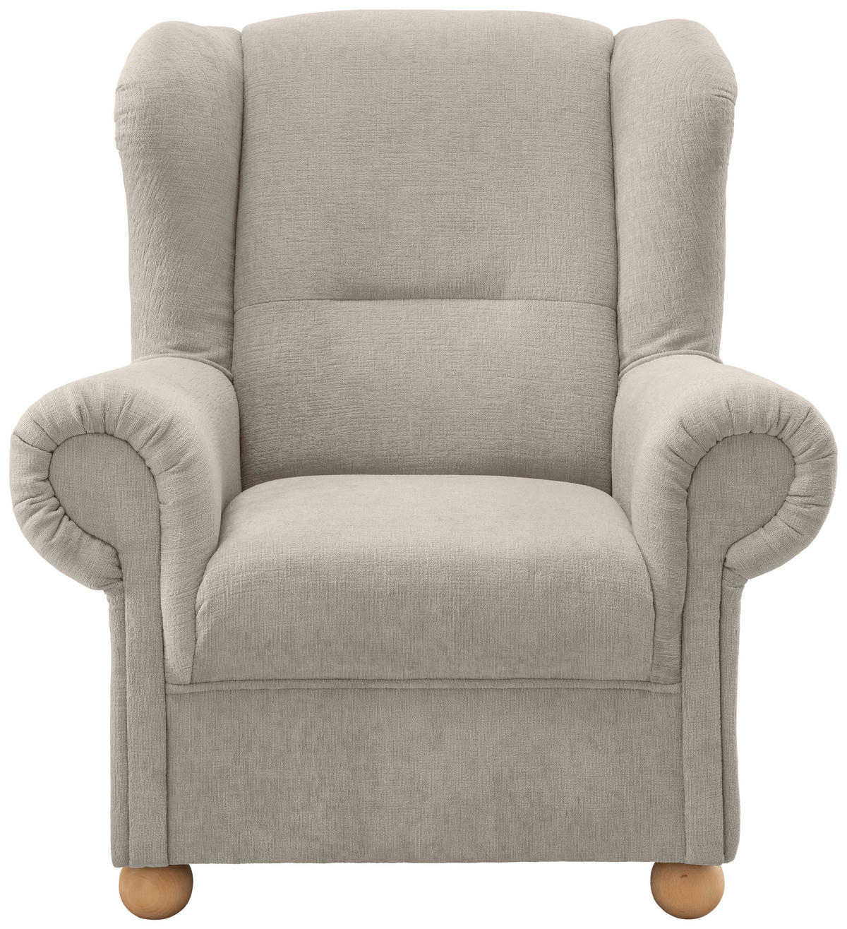 OHRENSESSEL Mikrofaser Weiß  - Wildeiche/Weiß, KONVENTIONELL, Holz/Textil (92/102/89cm) - Livetastic