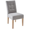 STUHL Webstoff Grau  - Eichefarben/Grau, KONVENTIONELL, Holz/Textil (48/95/61cm) - Carryhome