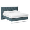 BOXSPRINGBETT 180/200 cm  in Petrol  - Chromfarben/Petrol, KONVENTIONELL, Textil/Metall (180/200cm) - Joop!
