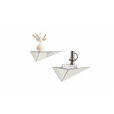 WANDREGALSET  - Silberfarben, LIFESTYLE, Glas/Holzwerkstoff (59/23/23cm) - Novel