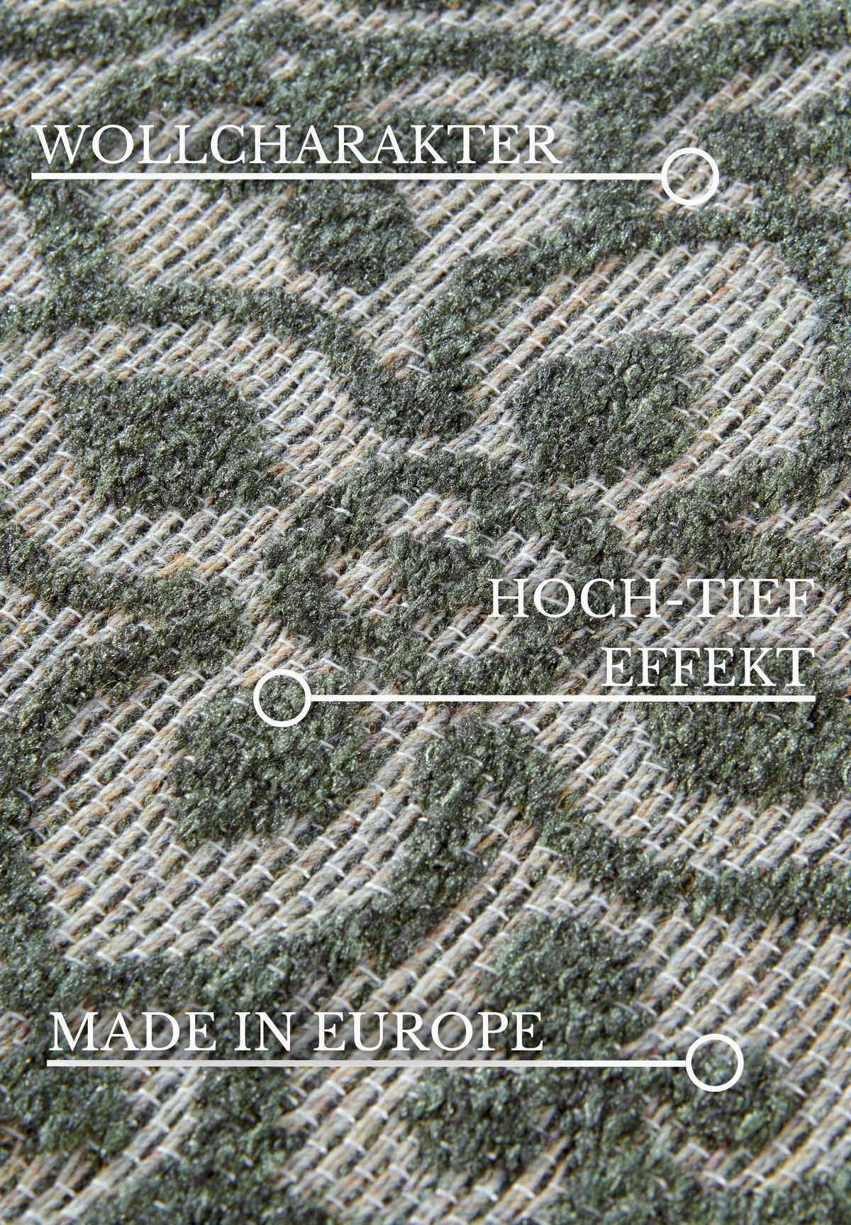 OUTDOORTEPPICH 200/290 cm Kollektion 1883 Waldgrün  - Waldgrün, Design, Kunststoff/Textil (200/290cm) - Villeroy & Boch