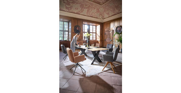 ESSTISCH Eichefarben rechteckig  in verschiedenen Größen erhältlich  - Eichefarben/Anthrazit, Design, Holz/Metall (240/100/75cm) - Dieter Knoll