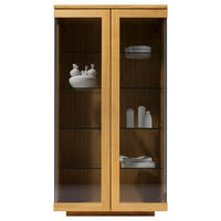 VITRINE  in massiv Eiche Eichefarben - Eichefarben, Design, Glas/Holz (80/151,5/41,9cm) - Team 7