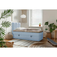 BOXBETT 90/200 cm  in Blau  - Blau/Schwarz, Modern, Holz/Holzwerkstoff (90/200cm) - MID.YOU