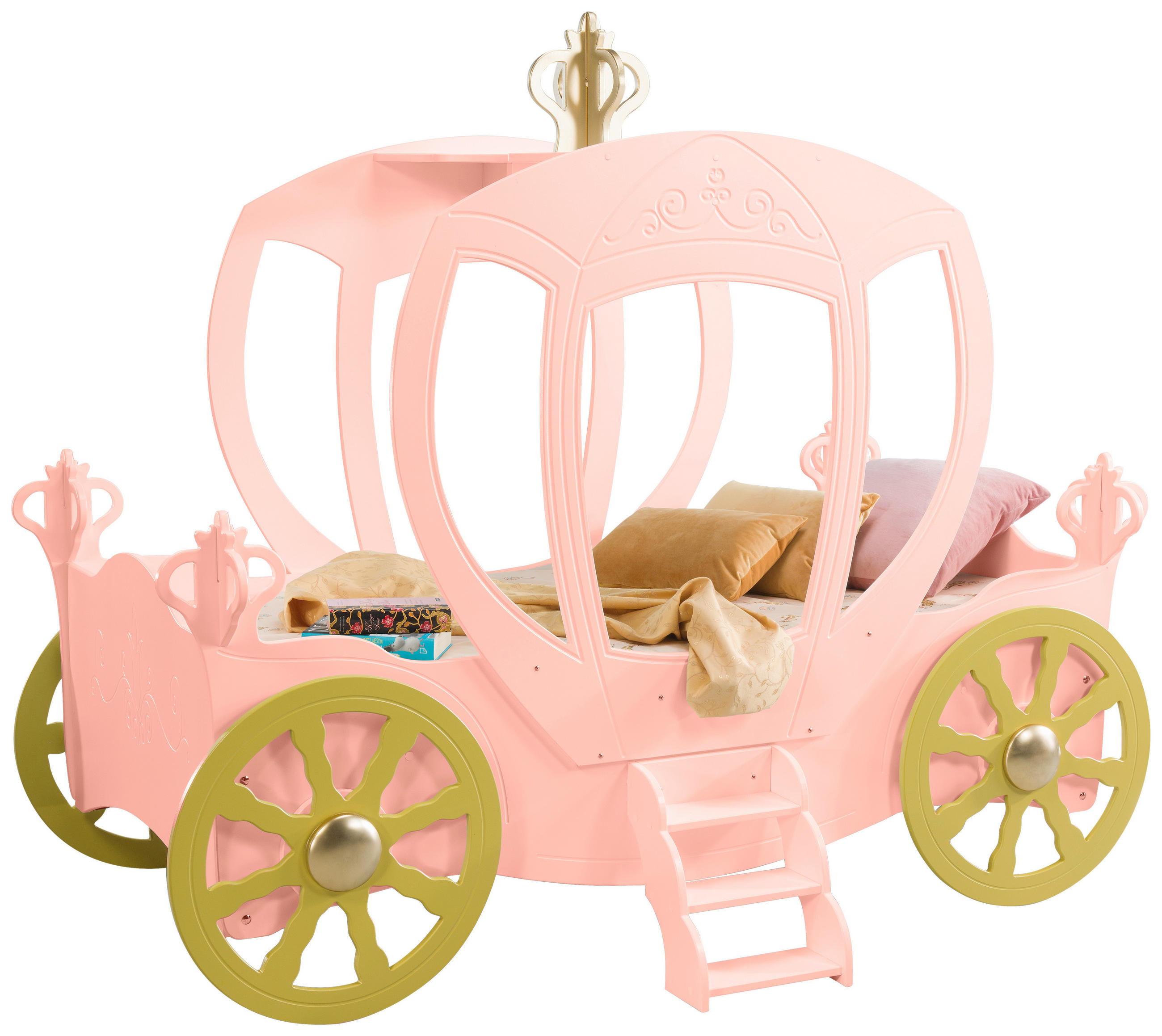 Kinderbett - Pink/Weiß, LIFESTYLE, Holz/Holzwerkstoff (90/180cm) - Livetastic
