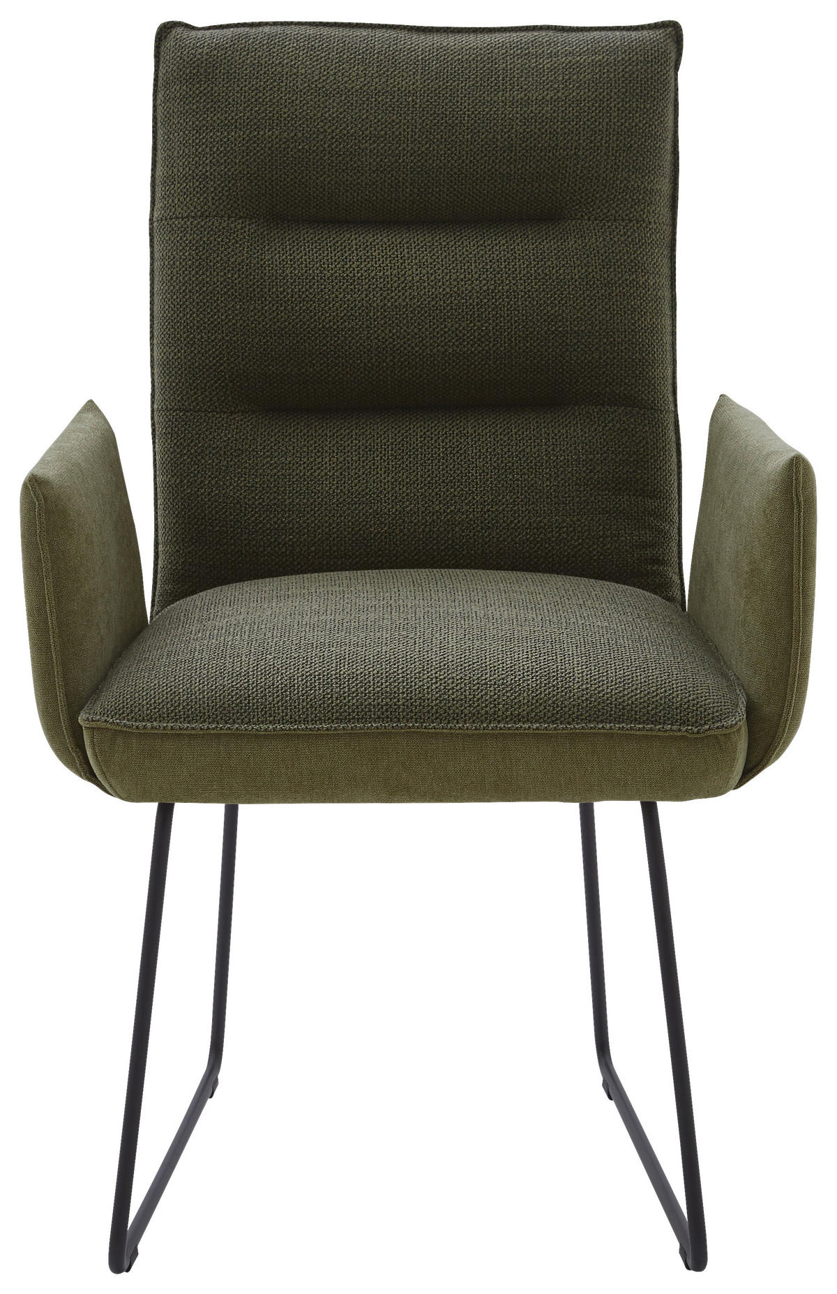 ARMLEHNSTUHL  in Stahl Flachgewebe  - Schwarz/Grün, Design, Textil/Metall (59/93/59cm) - Dieter Knoll