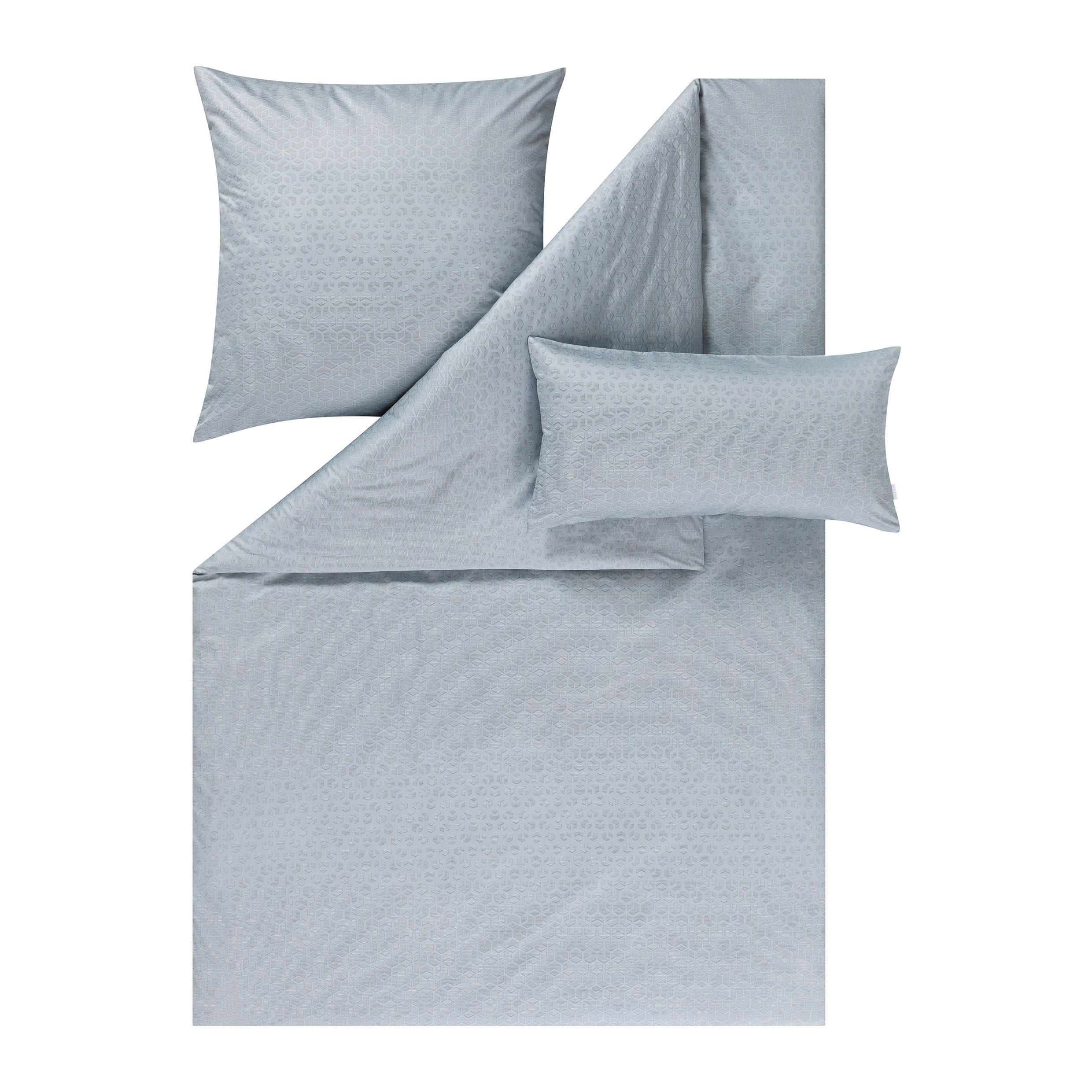 BETTWÄSCHESET 2-teilig Paul Interlock-Jersey, Makosatin 160/210 cm  - Grau, Basics, Textil (160/210cm) - Estella
