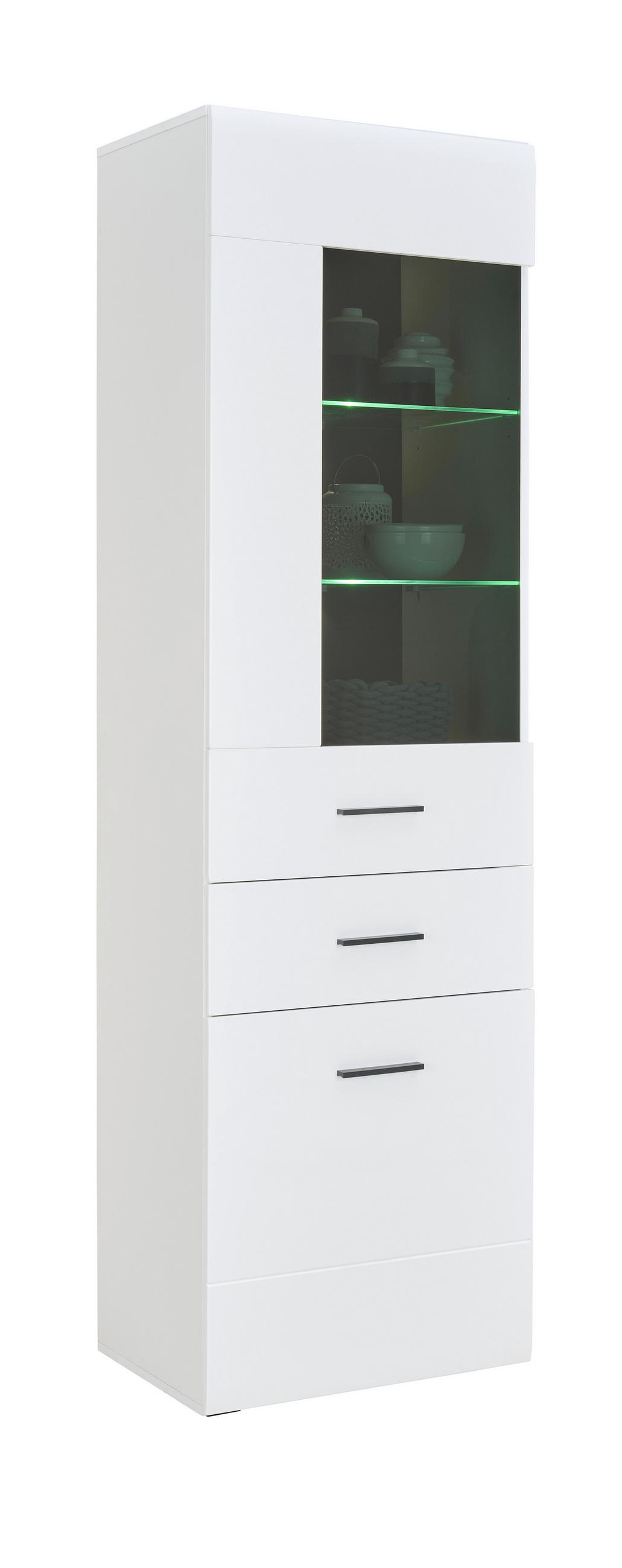 VITRIN antracit, fehér  - antracit/fehér, Basics, műanyag/faalapú anyag (60/206,2/41,6cm) - Hom`in