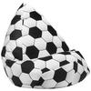 SITZSACK Webstoff Fußball 220 L  - Schwarz/Weiß, Design, Textil (70/60/70cm) - Boxxx