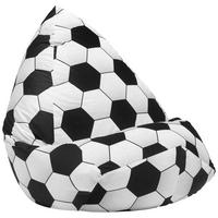 SITZSACK 220 l  - Schwarz/Weiß, Design, Textil (70/60/70cm)