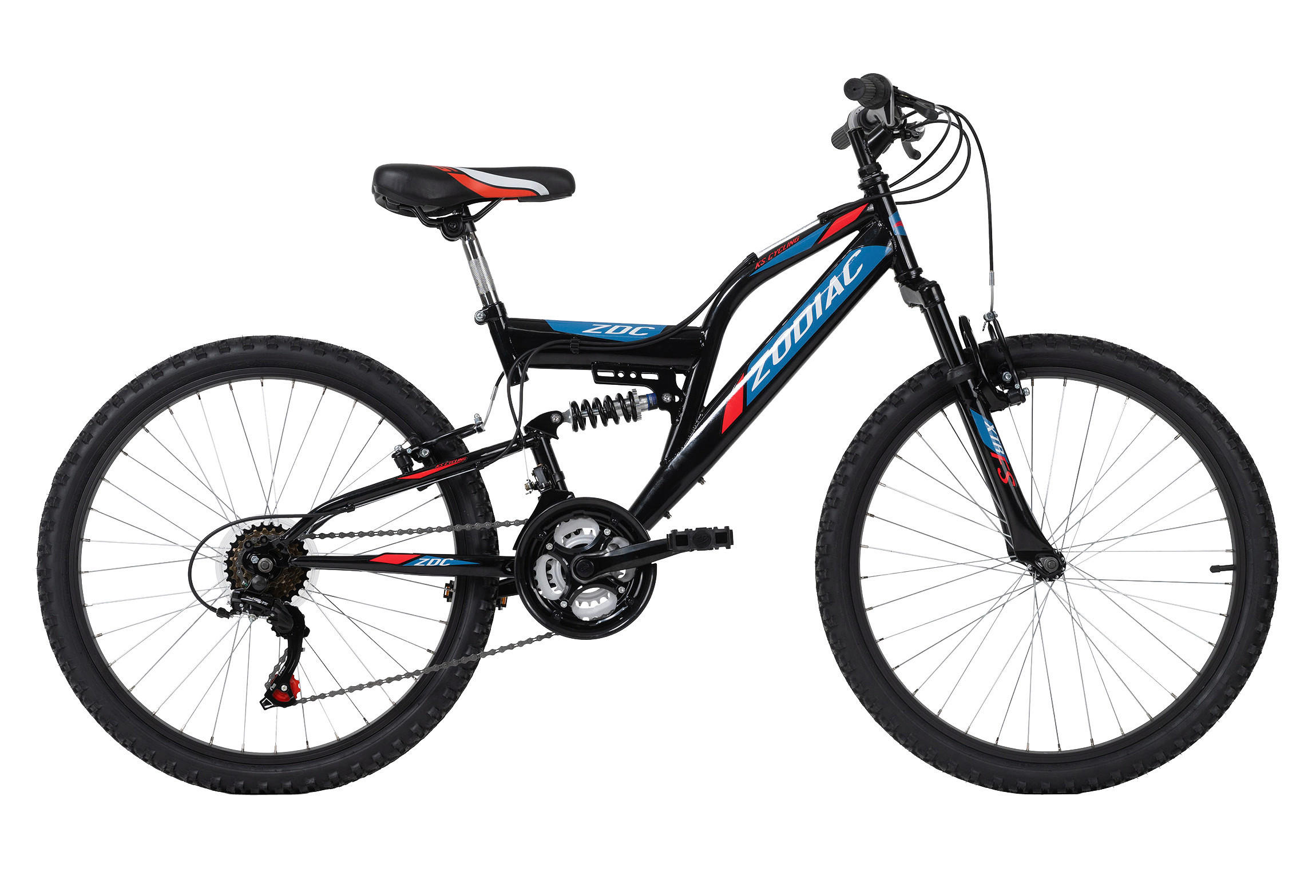 MOUNTAINBIKE 24 Zoll Kinder  - Rot/Schwarz, Basics, Metall (124 /64/18 cm) - Atrigo
