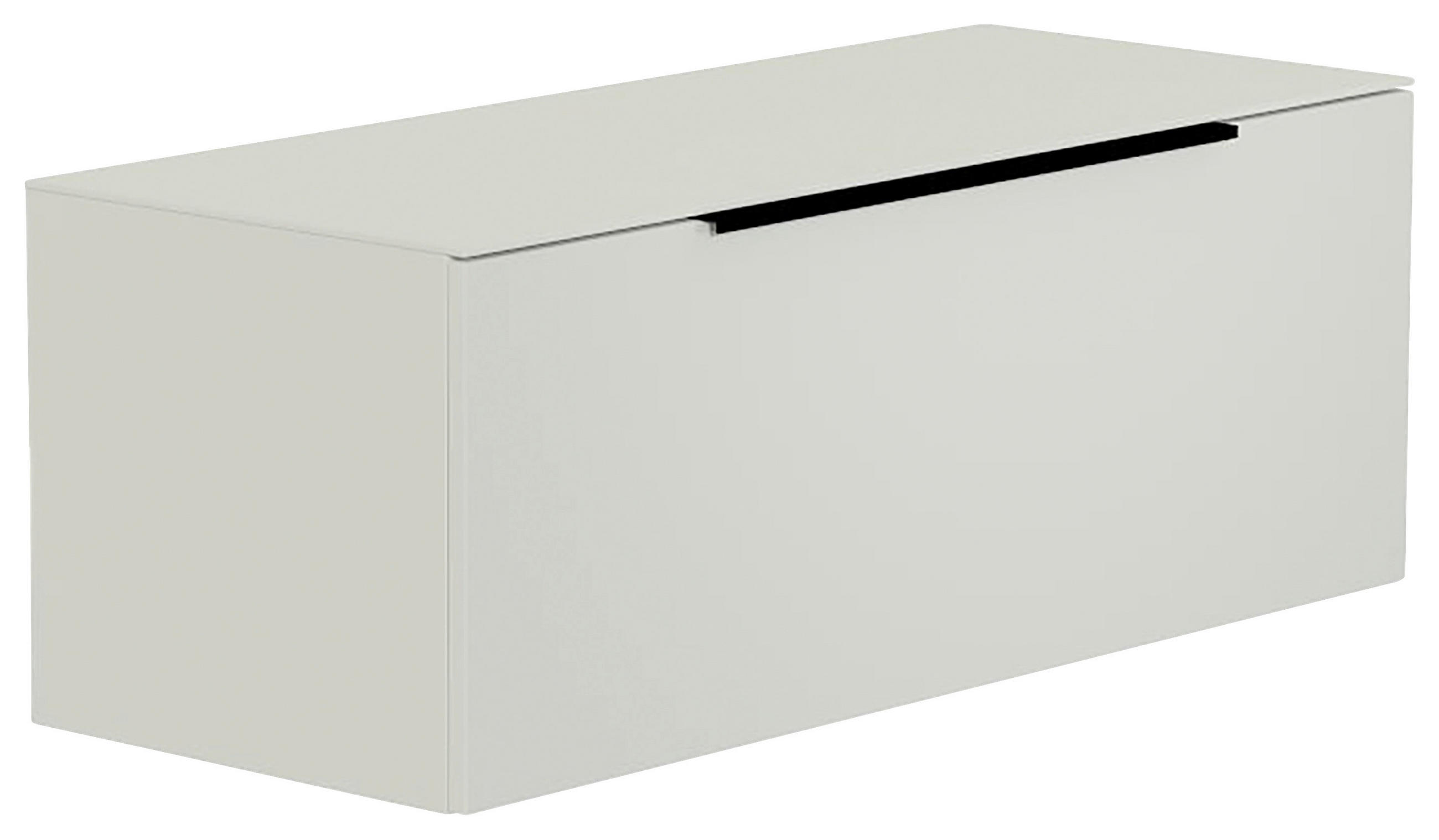 LOWBOARD 110/56/45 cm  - Weiss/Schwarz, Design, Glas/Holzwerkstoff (110/56/45cm) - Moderano