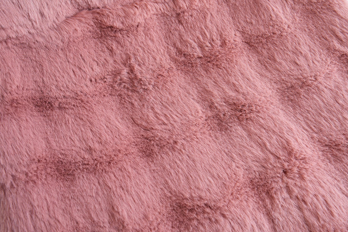 STUHL   Plüsch  Rosa  - Schwarz/Rosa, Design, Textil/Metall (44/87/53cm) - Milino