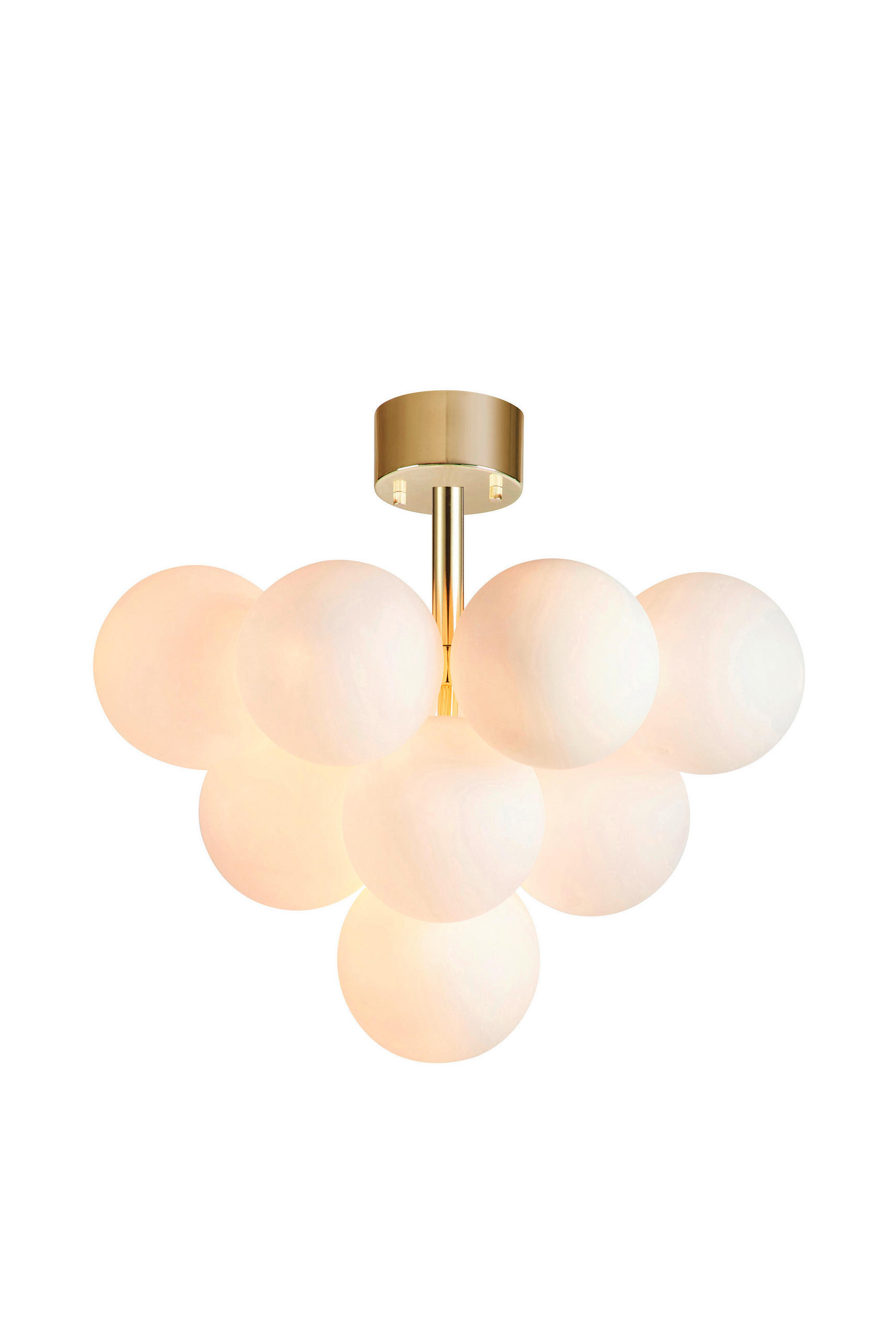 HÄNGELEUCHTE 56/51 cm   - Goldfarben/Weiß, Basics, Glas/Metall (56/51cm) - Markslöjd