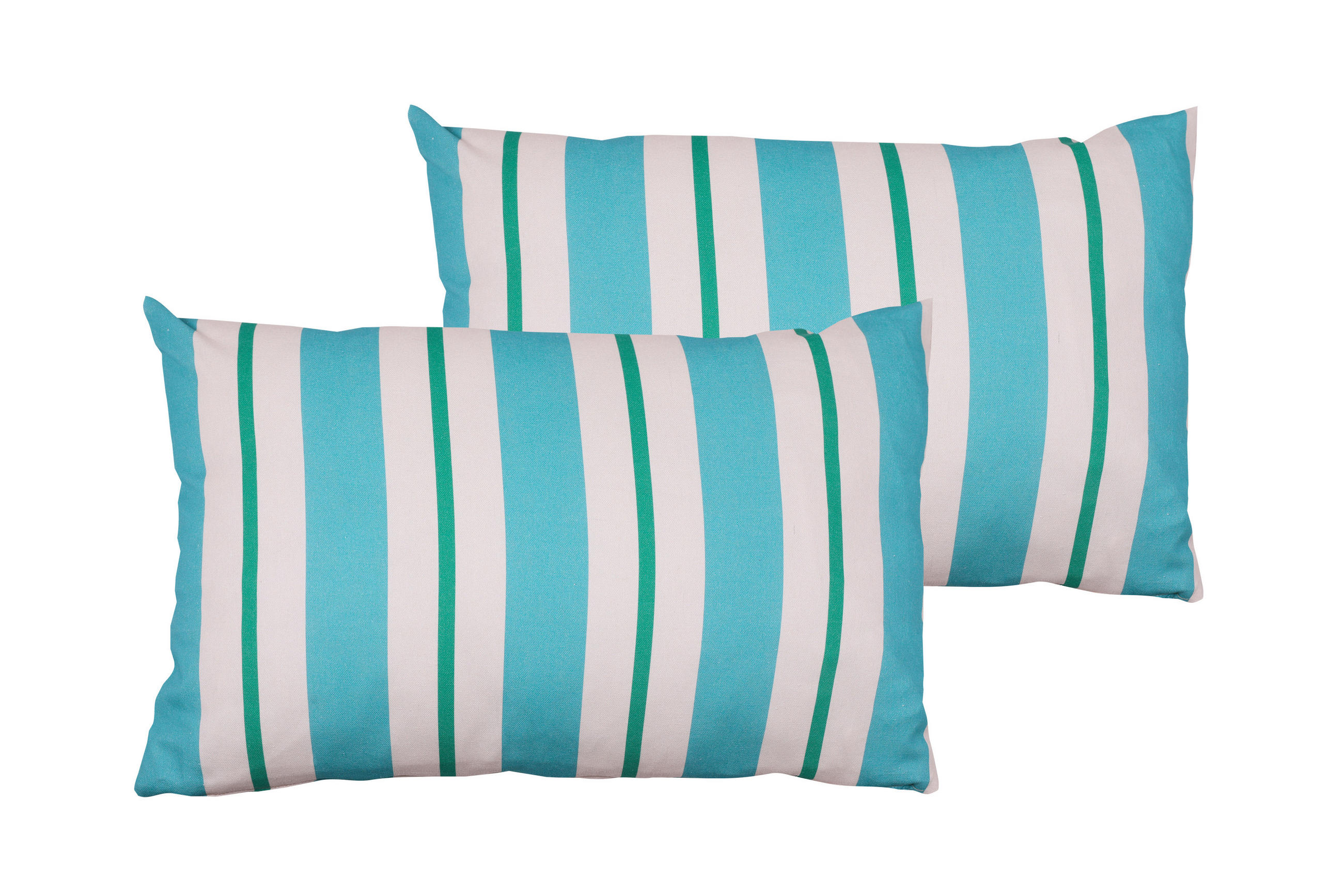 XXXLutz Zierkissenset Blau, Grün, Weiß 40x60 cm
