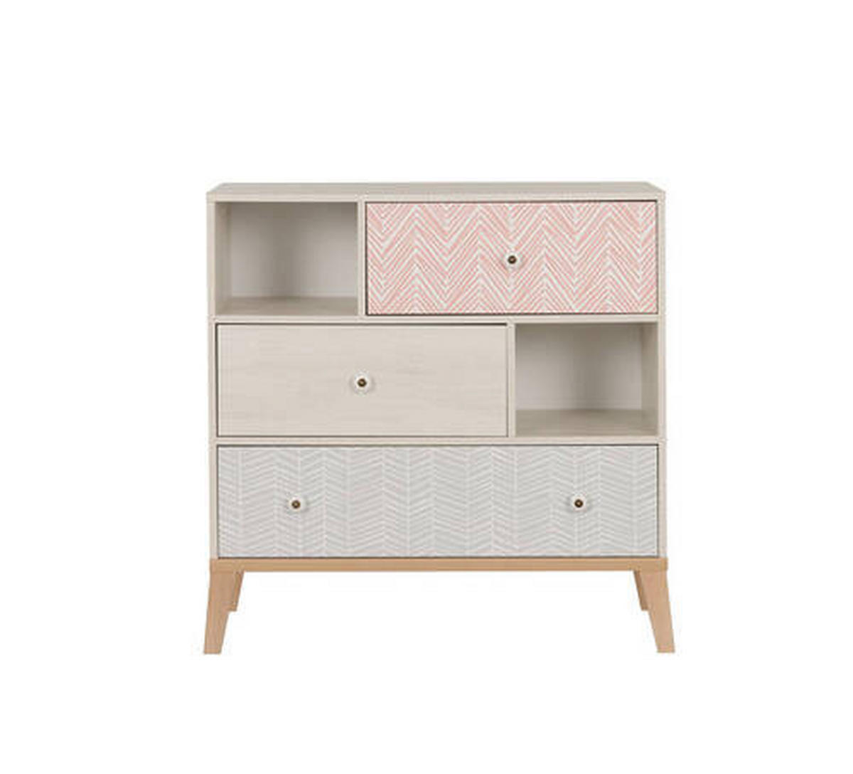 KOMMODE  in 94/95/41 cm  - Kastanienfarben/Koralle, MODERN, Keramik/Holz (94/95/41cm) - MID.YOU