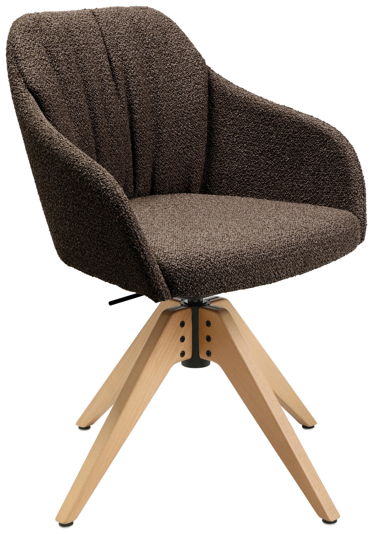 ARMLEHNSTUHL  in Flachgewebe  - Eichefarben/Dunkelbraun, Design, Holz/Textil (58/82,5-85,2/60cm) - Johann Jakob