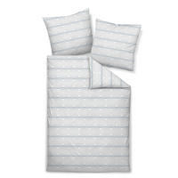 BETTWÄSCHE MILANO Makosatin 155/220 cm  - Blau/Hellblau, Basics, Textil (155/220cm) - Janine