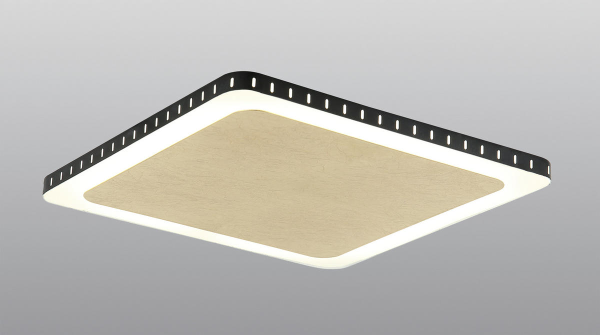 LED-DECKENLEUCHTE Solaris   - Goldfarben/Schwarz, Design, Metall (4,5/41/41cm)