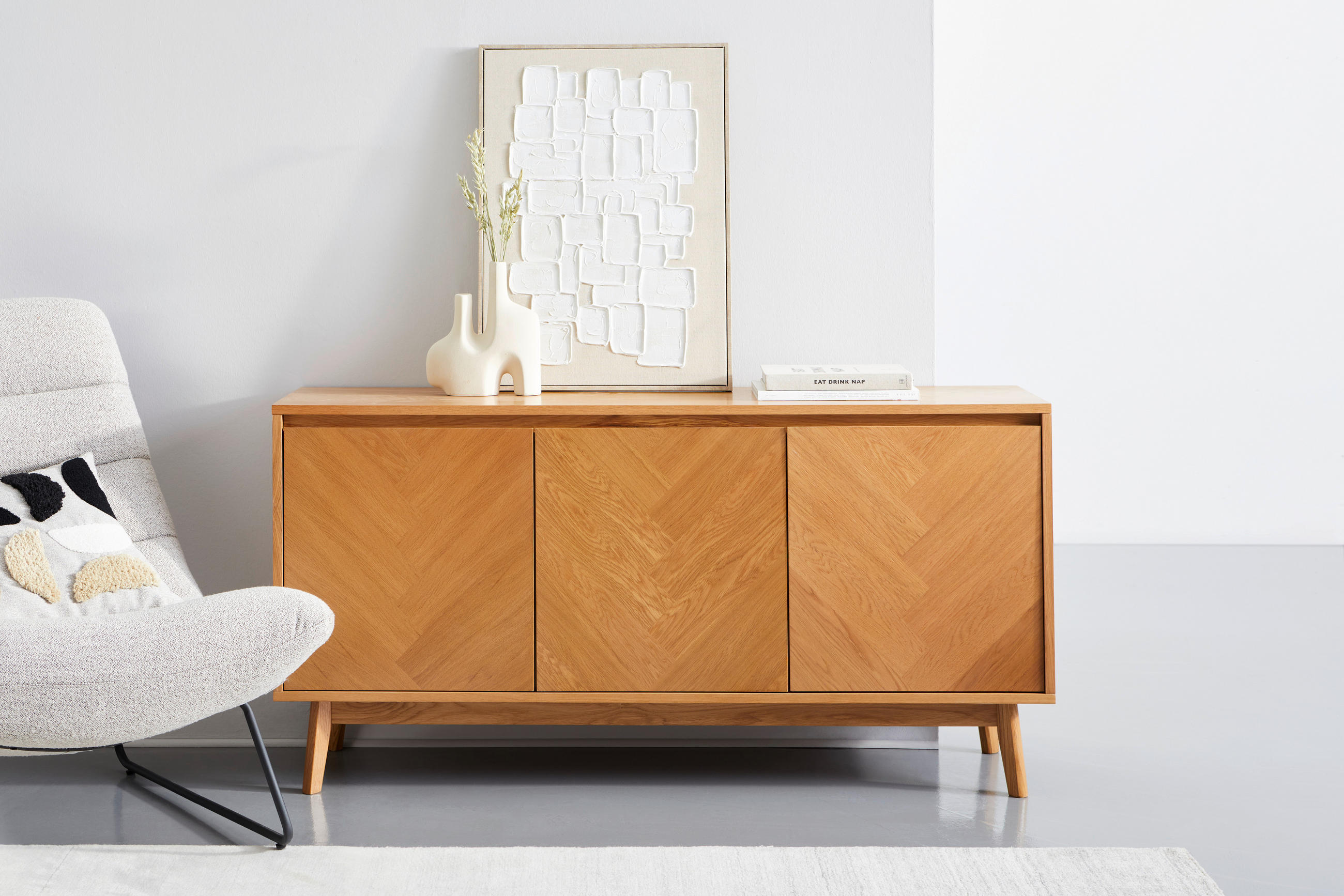 SIDEBOARD  in 150/75/40 cm  - Eichefarben, KONVENTIONELL, Holz/Holzwerkstoff (150/75/40cm) - MID.YOU