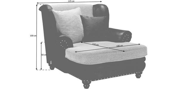 XXL-SESSEL - Beige/Braun, ROMANTIK / LANDHAUS (125/100/140cm) - Landscape