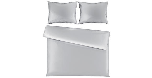 BETTWÄSCHE TANJA Satin 200/200 cm - Silberfarben, Basics, Textil (200/200cm) - Novel
