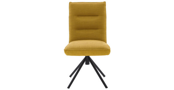 STUHL DREHBAR 360° - Gelb/Schwarz, Design, Textil/Metall (49/93/59cm) - Dieter Knoll