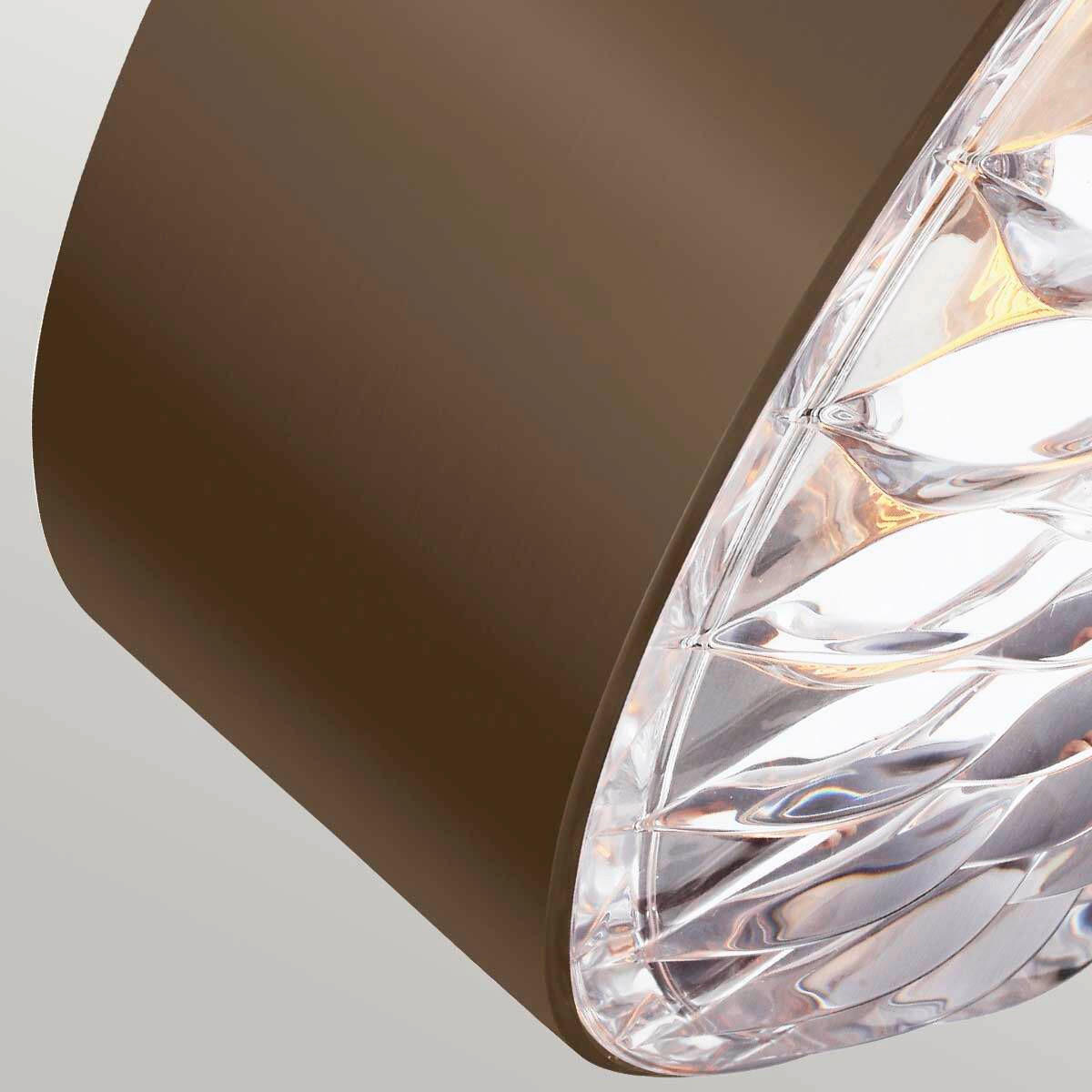 DECKENLEUCHTE  35.2/13.7 cm    - Messingfarben/Braun, Konventionell, Glas/Metall (35.2/13.7cm) - Elstead Lighting