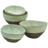 SCHALE 4-teilig   - Salbeigrün, Trend, Keramik - Creatable