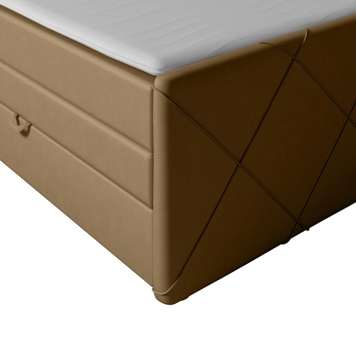 BOXSPRINGBETT 180/200 cm  in Beige  - Beige/Schwarz, Modern, Holz/Kunststoff (180/200cm) - MID.YOU