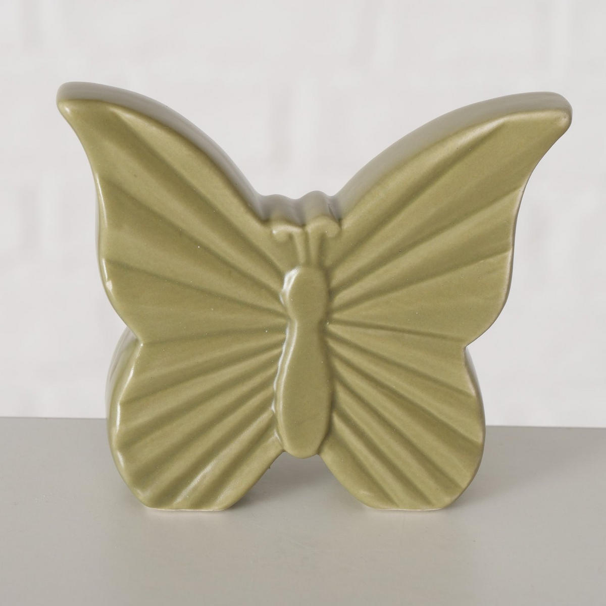 DEKORATIONSFJÄRIL - beige/grön, Basics, keramik (8,5/2/7cm)