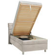 POLSTERBETT Matratze, Lattenrost Beige 120/200 cm  - Beige/Silberfarben, KONVENTIONELL, Holz/Textil (120/200cm) - Esposa