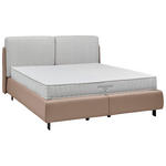 BOXSPRINGBETT 180/200 cm  in Hellgrau, Hellbraun  - Hellbraun/Hellgrau, Design, Textil/Metall (180/200cm) - Johann Jakob