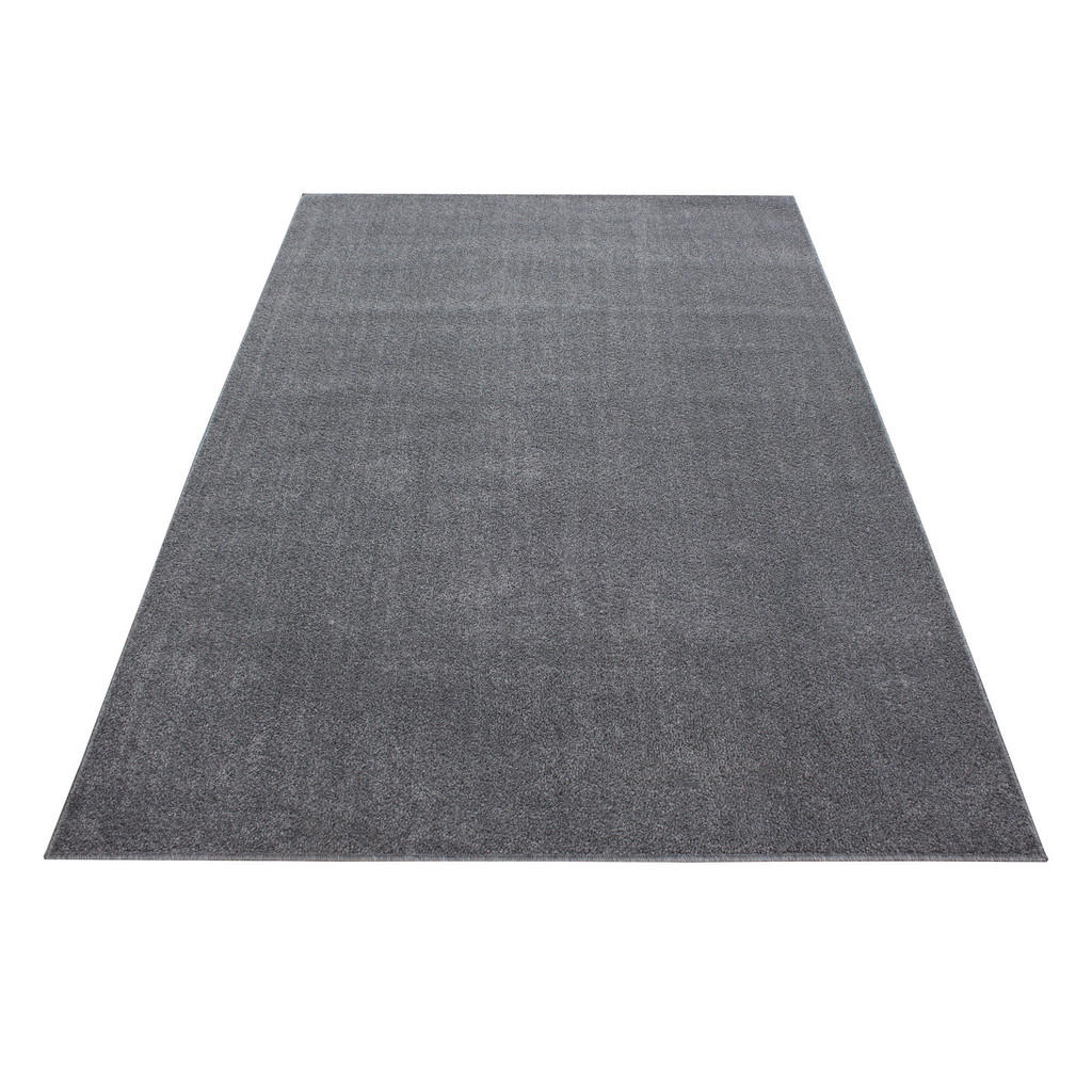 Hochflor Teppich Hellgrau Ata 280x370 cm