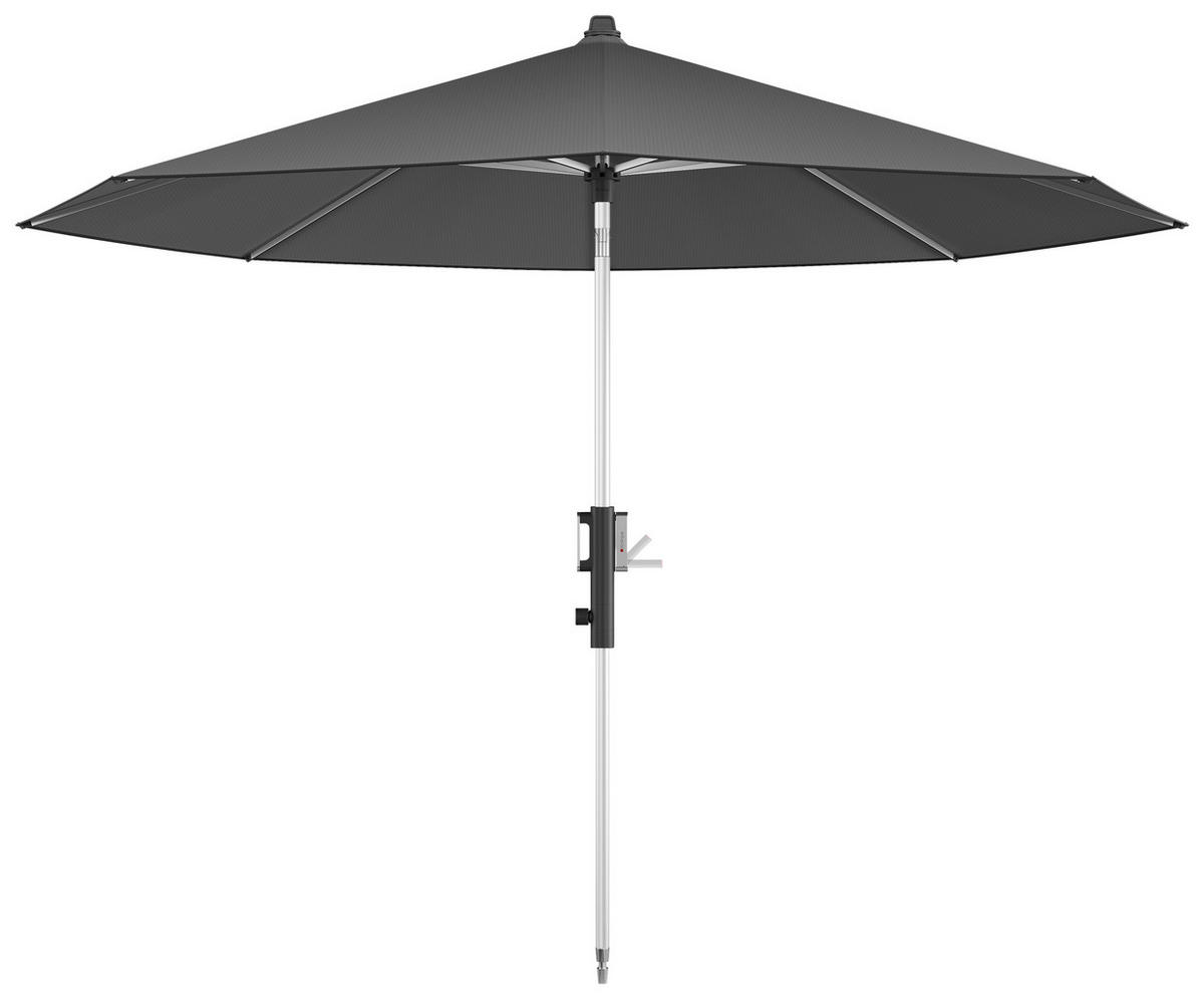 SONNENSCHIRM 315 cm Dunkelgrau  - Dunkelgrau/Silberfarben, KONVENTIONELL, Textil/Metall (315/315cm) - KNIRPS