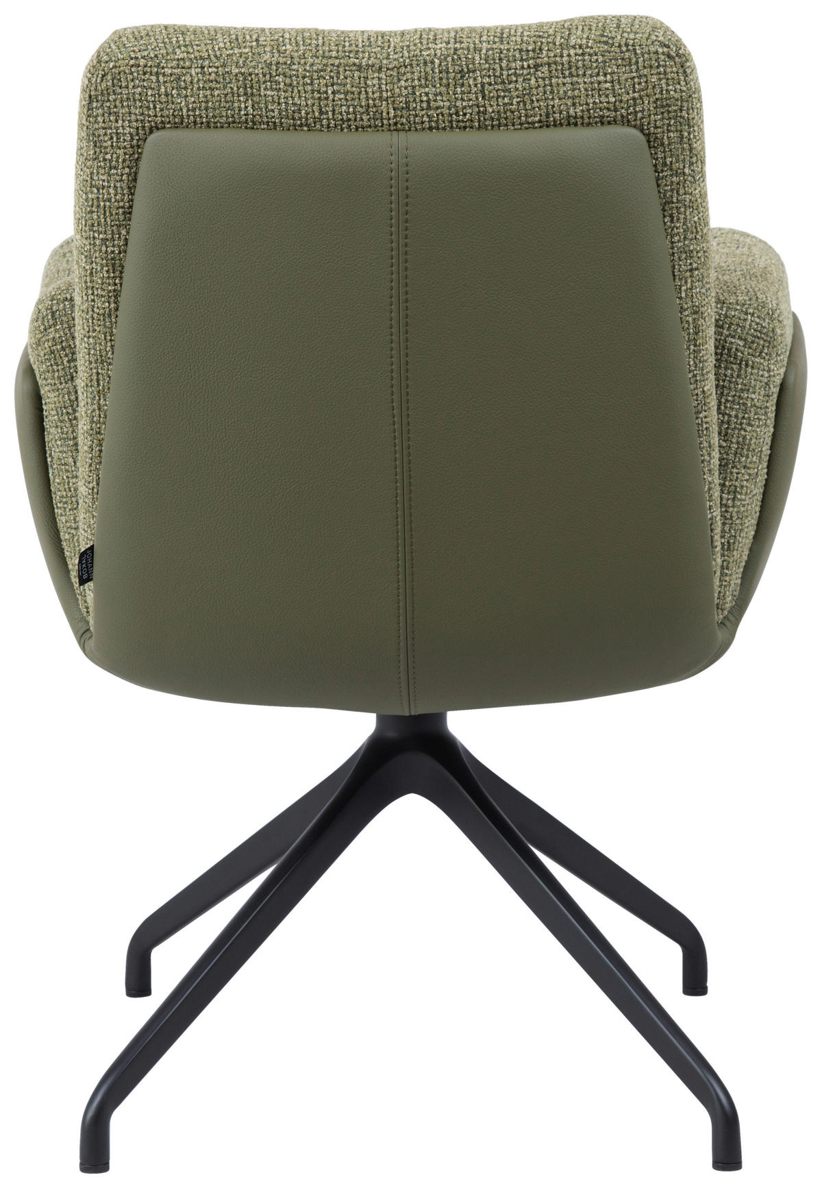 ARMLEHNSTUHL  Sitzfläche 360° drehbar, automatische Rückholfunktion Webstoff  Grün, Schwarz  - Schwarz/Grün, Design, Textil/Metall (62/89/66,5cm) - Johann Jakob