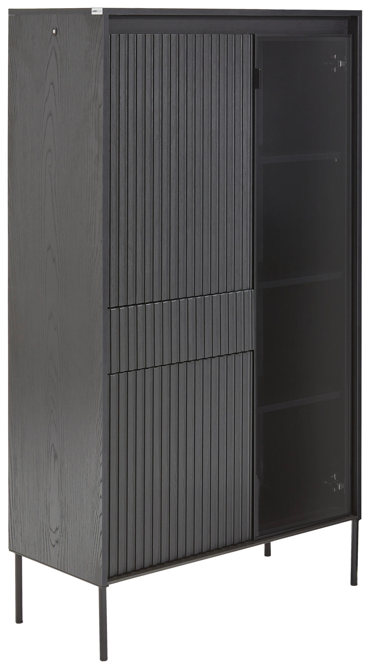 VITRIN fekete  - fekete, Trend, faalapú anyag/Üveg (86/154/40cm) - Carryhome