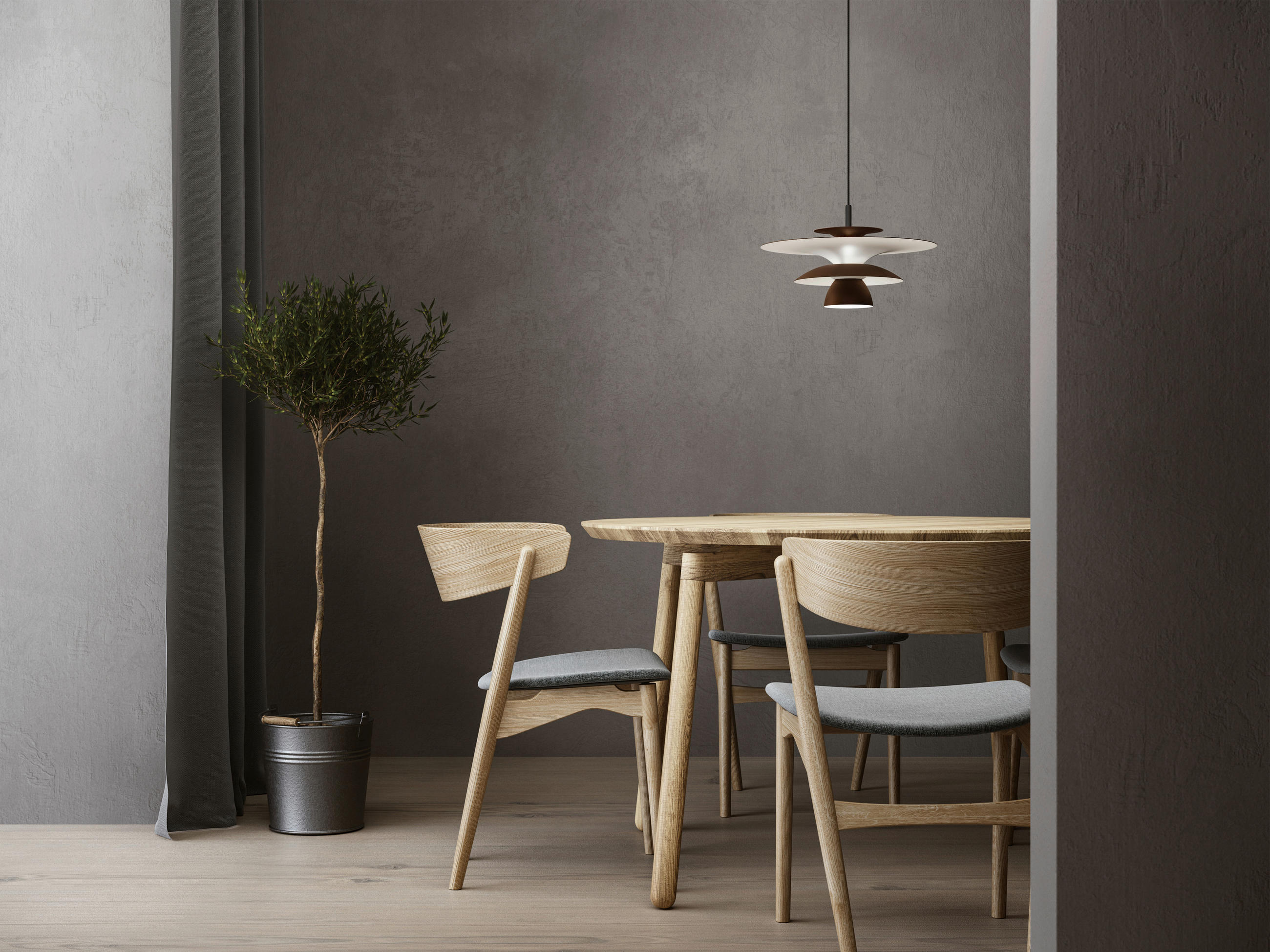HÄNGELEUCHTE Picasso 38/16,5/38 cm   - Braun, Design, Metall (38/16,5/38cm) - Belid